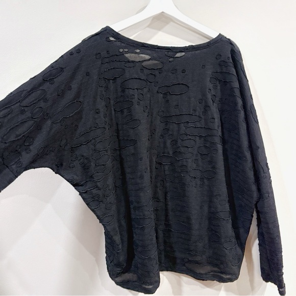 Rock & Republic Top Women XL Black Distressed Y2K Streetwear Punk Goth Grunge - Picture 2 of 8